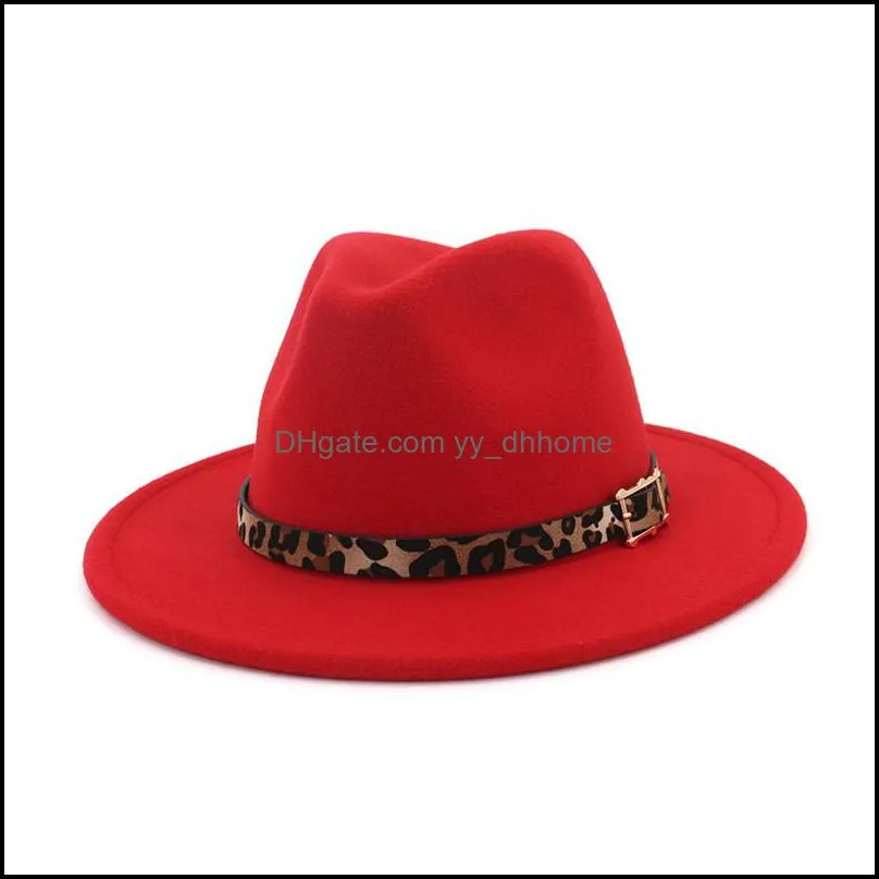 Leopard Top Hat Jazz Formal Hats wide Brim Cap Men Women Panama cap Felt Fedora caps Lady Man Woman Trilby Chapeau Fashion Accessories