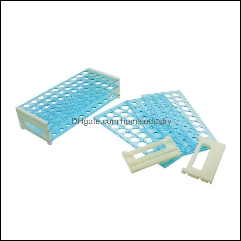 Lab Supplies Plastic Test Tube Stand Bracket For 13mm Diameter 50 Holes Positions Three Deck Rack 1 PcLab