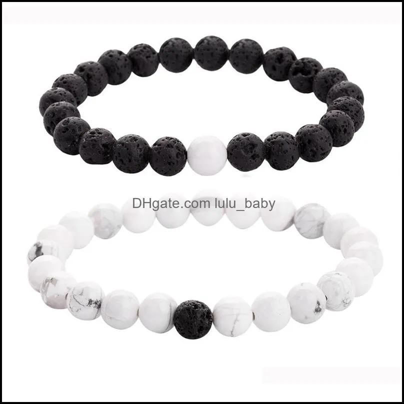 2 sets of combinations to adjust the calm lava rock fragrance bracelet - meditation healing natural essential oil confidence overall