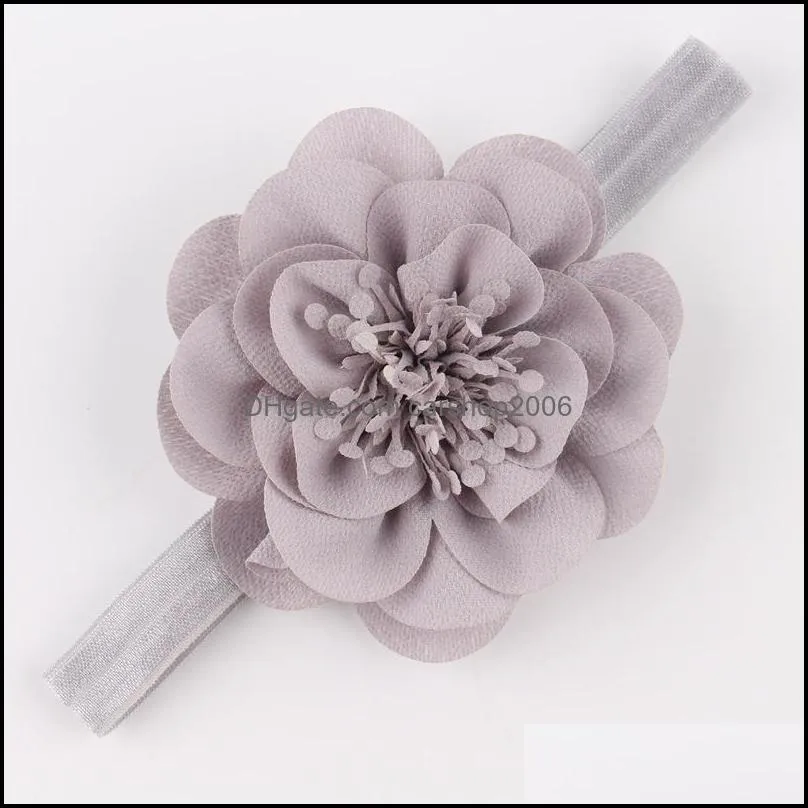 baby girls hair band accessories chiffon flower headbands headdress elastic nylon hairbands for newborn infant toddler kids