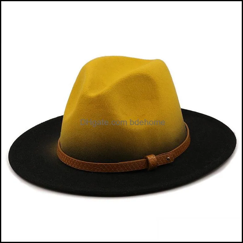 women men felt hat fedora hats woman man fedoras bulk formal top cap female male jazz panama caps wholesale 2021 winter new