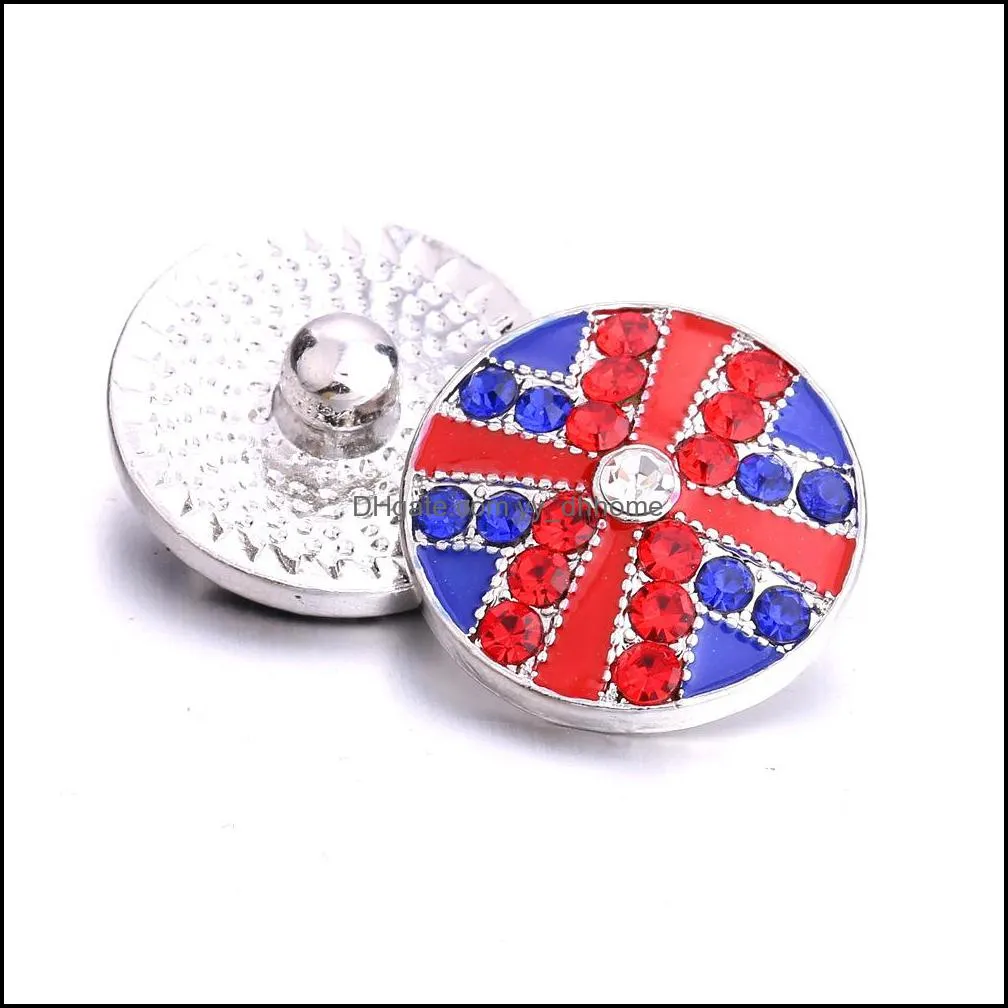 black red white pink crystal snap button jewelry components silver 18mm metal snaps buttons fit bracelet bangle noosa