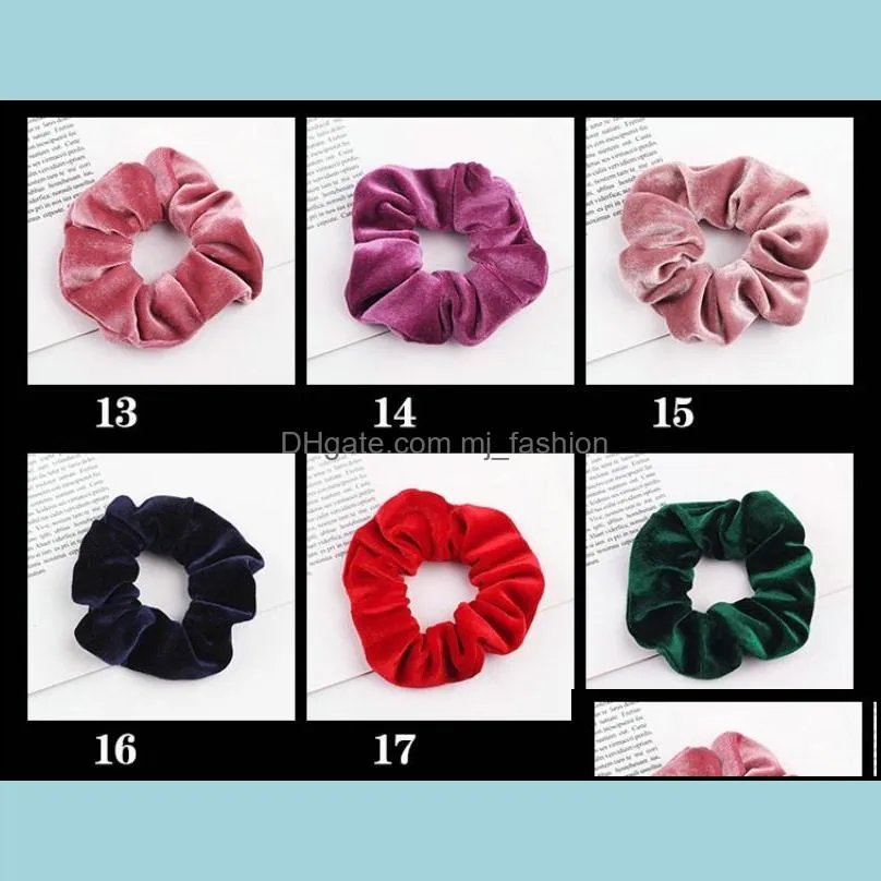 girls scrunchie scrunchy women ponytail holder hair ring velvet elastic hair strap girl hairbands headband children hair accessories