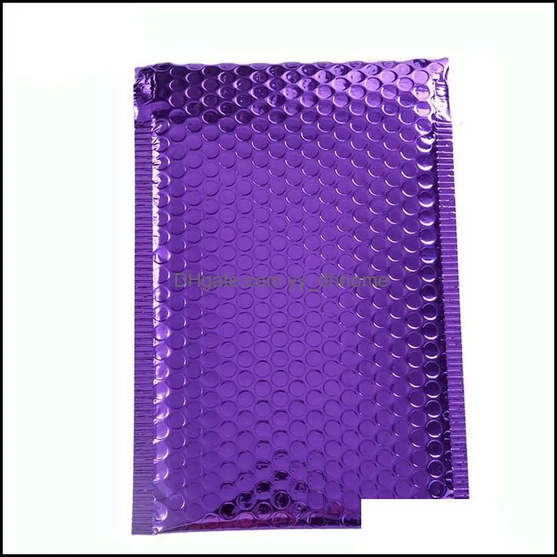 30pcs/lot 18x23cm gold color Poly Bubble Mailer purple Self Seal Padded Envelopes/mailing bags Padded Mailers Shipping Envelope 1472