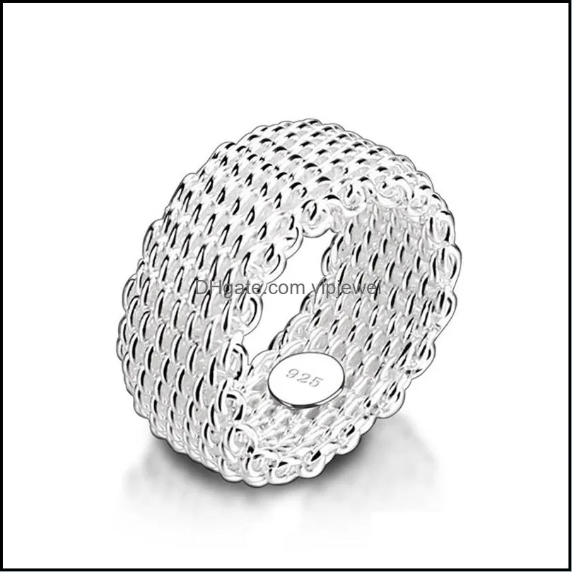 network sterling silver ring women`s 925 silver rrings band rings ps1713 455 q2