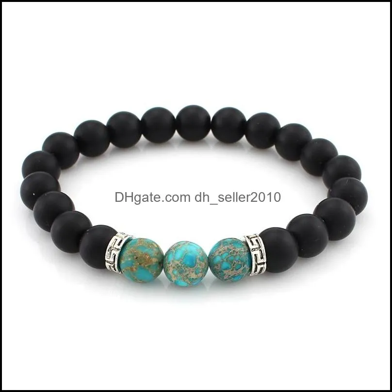 natural lava stone bracelet 7 chakra yoga beads bangle jewelry essential oil diffuser bracelets for men women xmas gift b348s f
