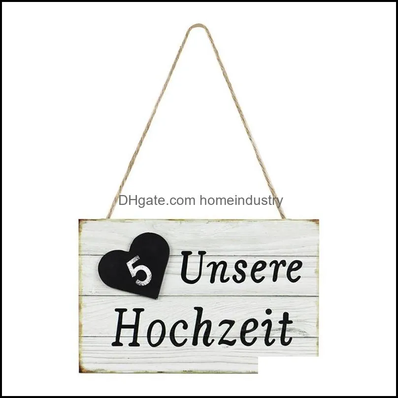 Party Decoration Unsere Hochzeit Wooden Chalkboard Sign Vintage Wedding Countdown Board Heart Blackboard Listing GiftParty