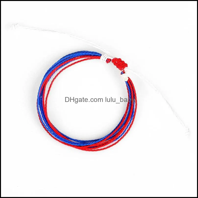 adjustable tibetan hand knitting string cotton rope bracelet handmade tassel bracelets bangle fashion jewelry q514fz