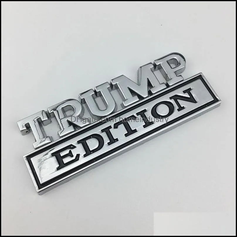 7.3X3cm Trump Car Plastic Sticker Decoration US Presidential Election Trump Supporter Body Leaf Board Banner