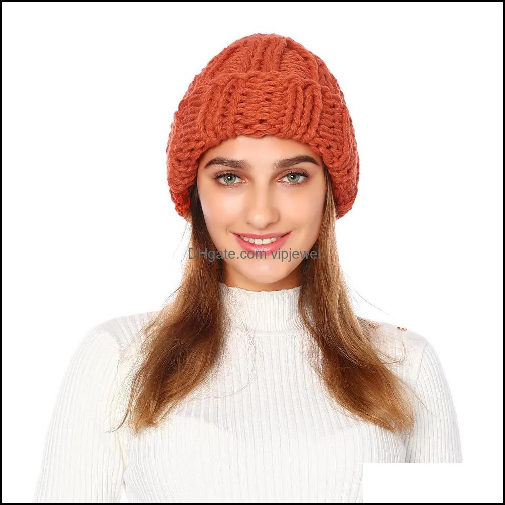 Women`s Hat Winter Hats for Women Girl Warm Beanie Fashion Bonnet Girls Thick Knitted Outdoor Caps Woman Cap 2021 New