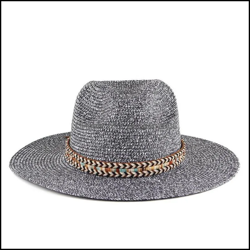 beach sun hat for women men shade hat woman man spring summer panama jazz top cap girl straw wide brim hats women`s men`s fashion caps sunhat outdoor