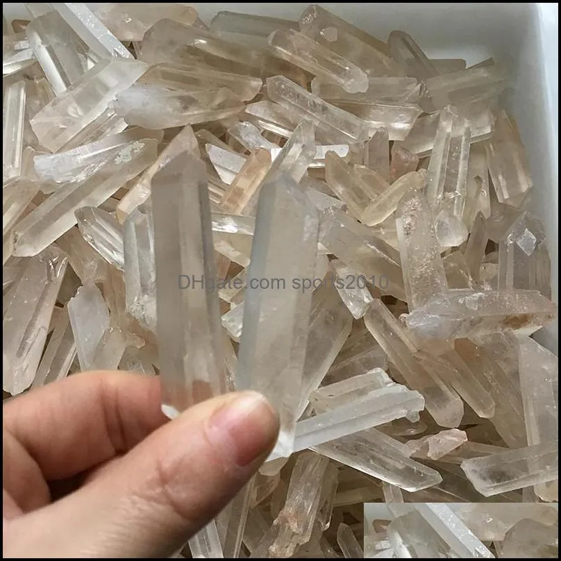 6pcs Clear natural Lemurian Seed quartz crystal point specimen reiki healing rough gemstone crystal point meditation making jewelry 615