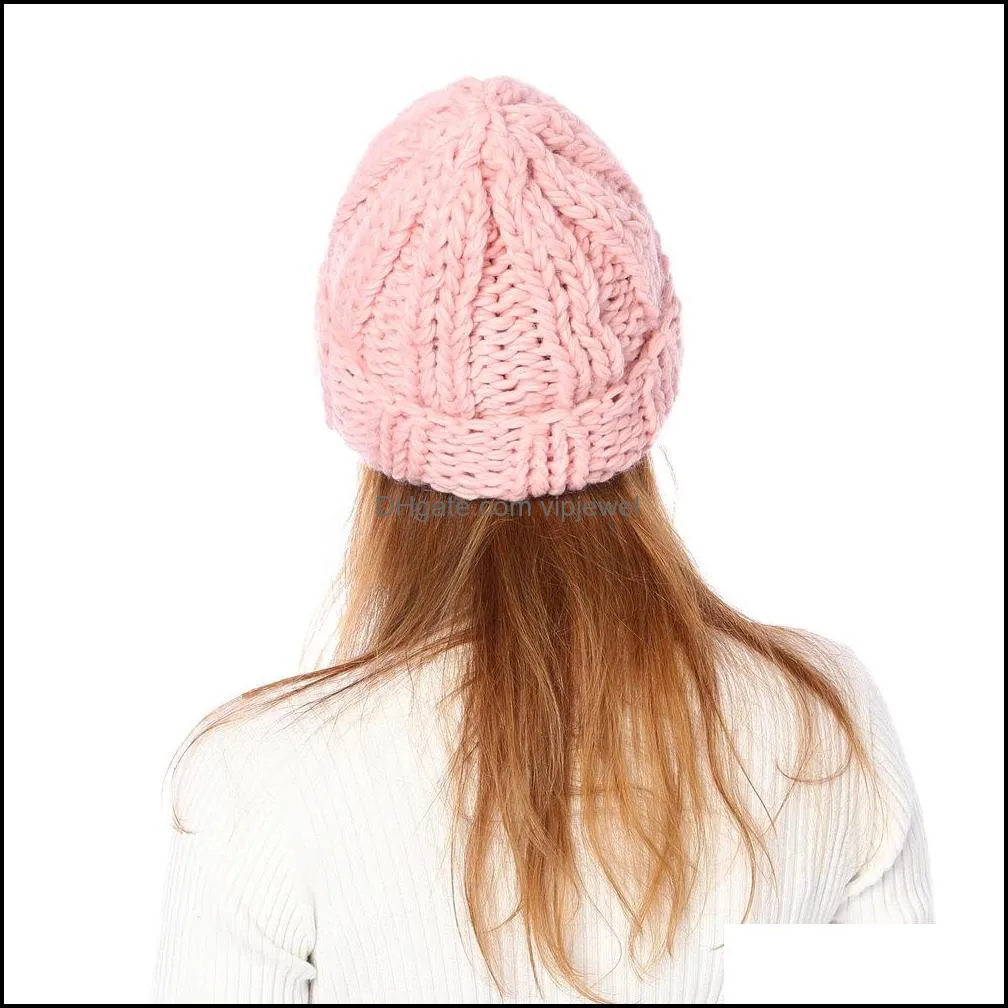 Women`s Hat Winter Hats for Women Girl Warm Beanie Fashion Bonnet Girls Thick Knitted Outdoor Caps Woman Cap 2021 New