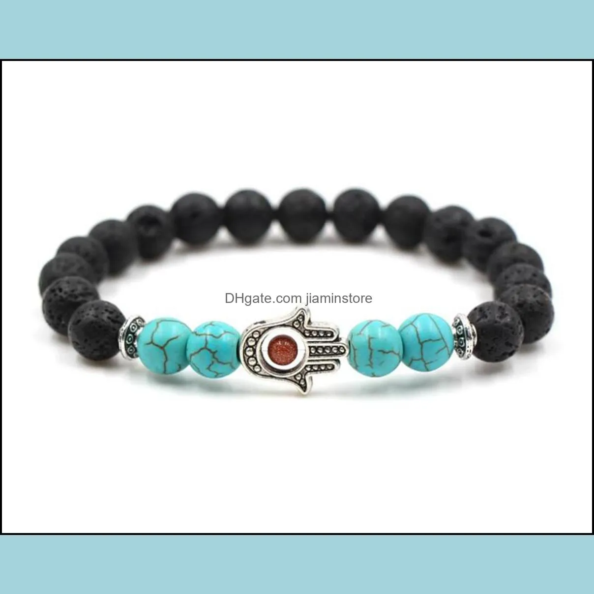 Maya Bracelet Charm Marble Beaded Bracelet Eye Beads Lava Beads Cure Energy Aura Gifts