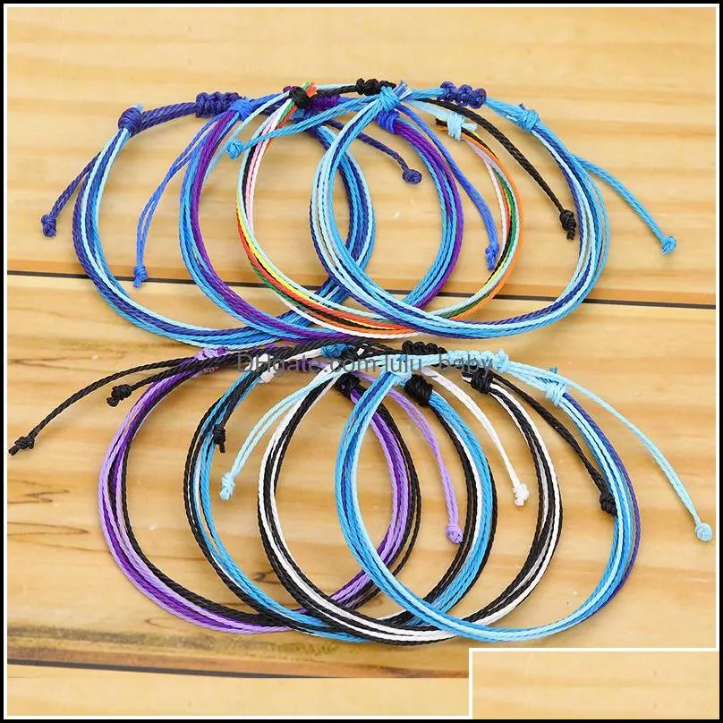 cotton rope string bracelet adjustable strings fashion woven rainbow friendship bracelets colorful handmade q503fz