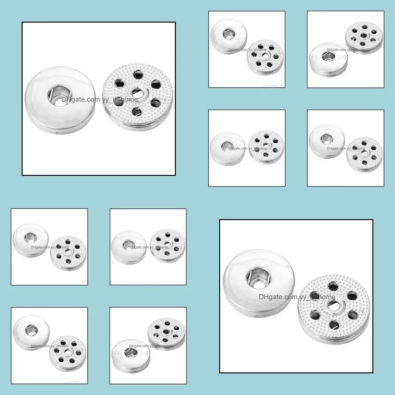 wholesale 18mm snap button jewelry accessories components findings metal buttons to make diy bracelet necklace
