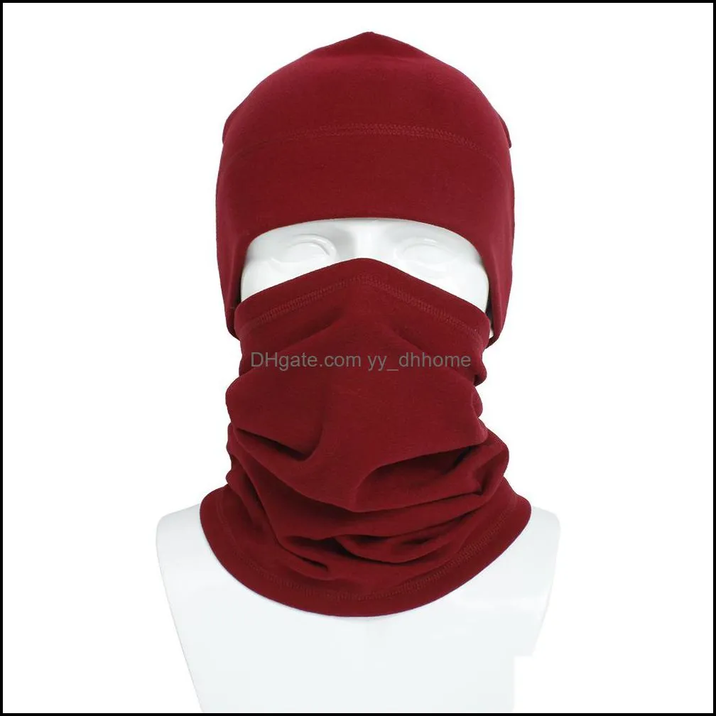 Winter Hat And Scarf Set Mens Cycling Face Mask Rabbit Wool Warm Wrap Neck Ring For Men And Women Hats Scarves