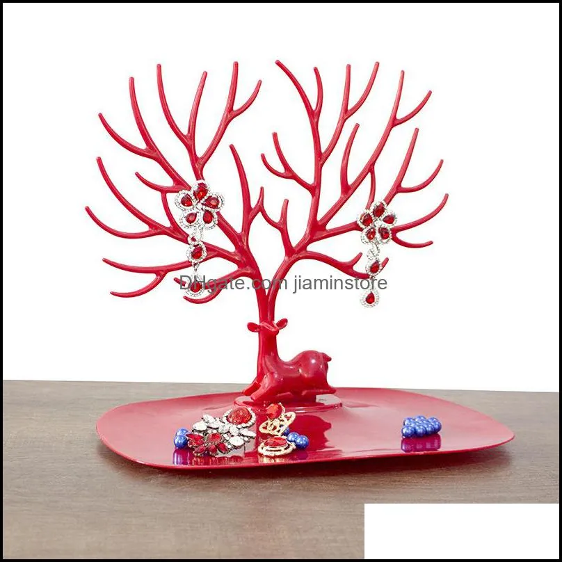 Deer Antlers Jewelry Holder Tree Tower Stand For Earrings Bracelets Anklet Rings Necklace Jewelry Acrylic PVC Holder Organizer Display