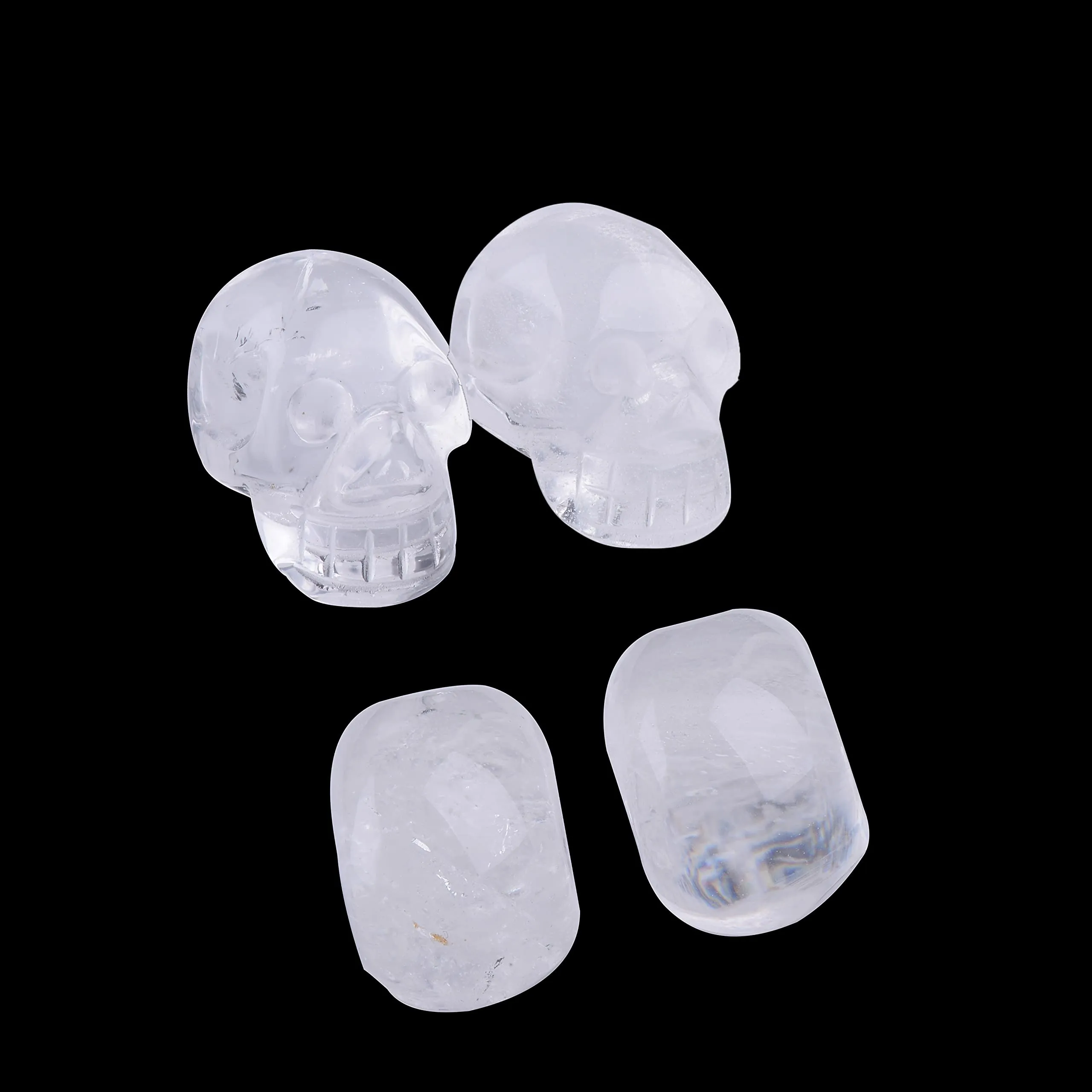 clear quartz crystal skull collectible figurines human skull statue hand carved mini 1 5
