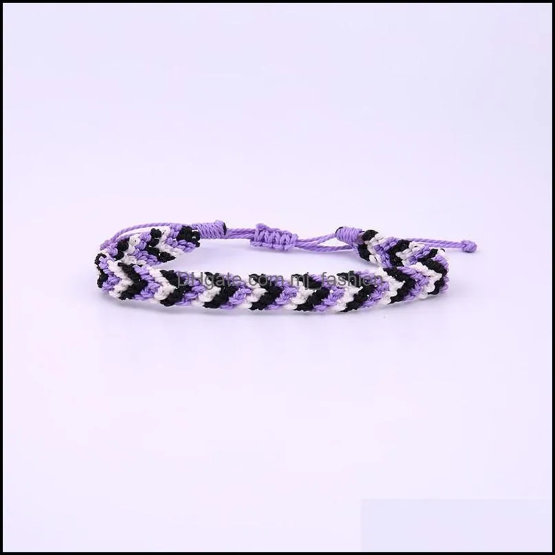 women braided rope bracelets fashion friendship bracelet bangle bohemian jewelry handmade woven wristband l962fa
