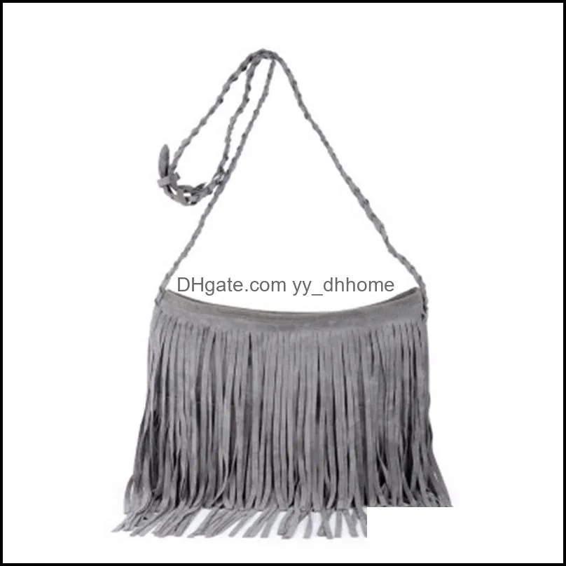 Different Color Tassels Single Shoulder Bag Weave Cross Package Romantic Outdoor And Party Solid High Quality Popular Style 19sgH1