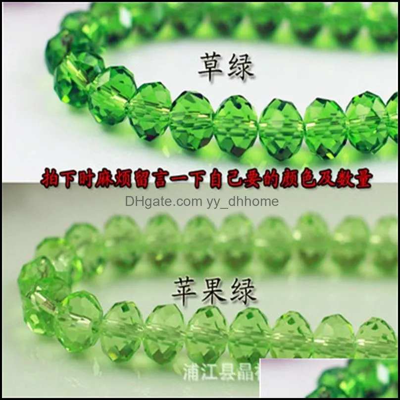 4mm briolette crystal faceted rondelle beads bracelets strand elastic beaded bracelet stretchable bangle jewelry 643 q2