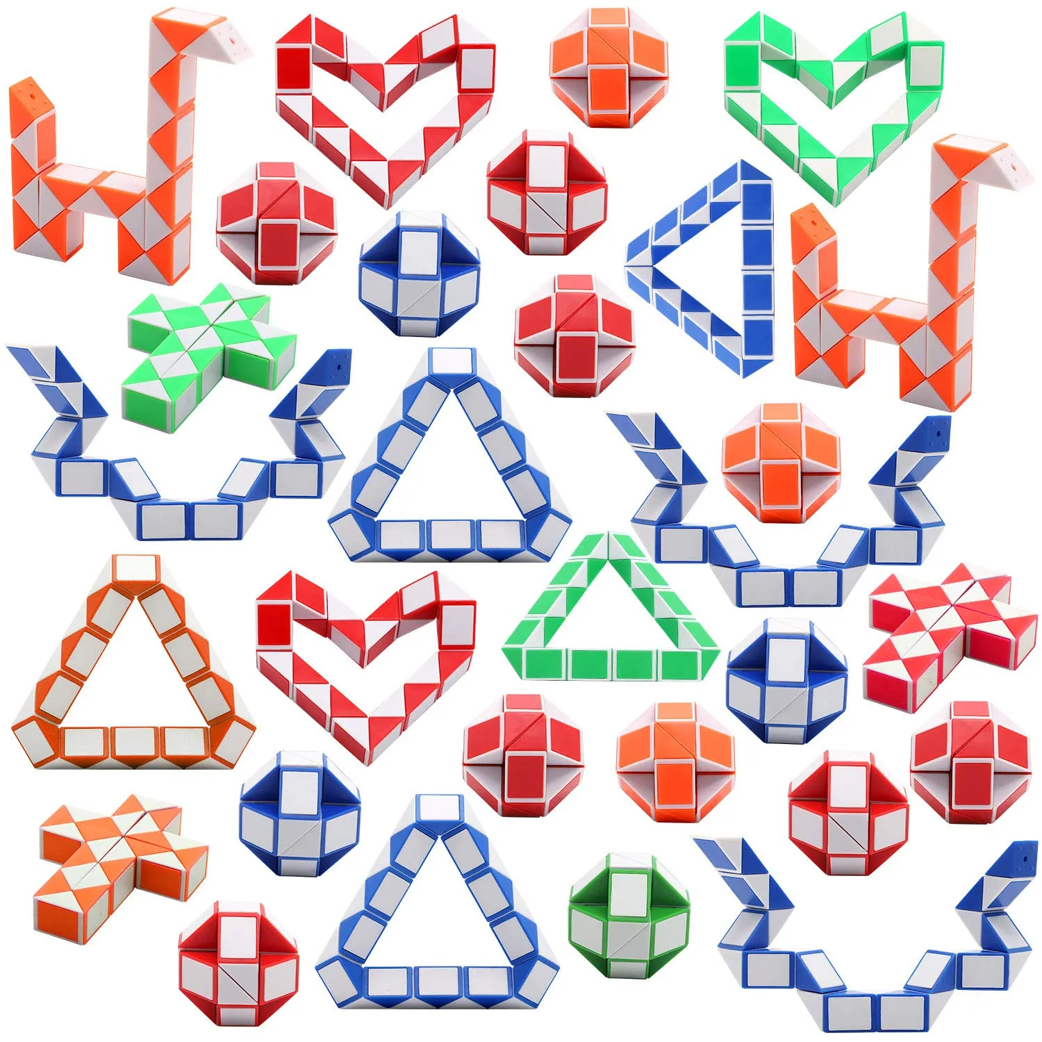 party favors for kids stocking stuffers fidget snake cube twist puzzle bulk toys classroom rewards birthday party supplies pinata goodie bags fillers carnival prizes treasure box random colors