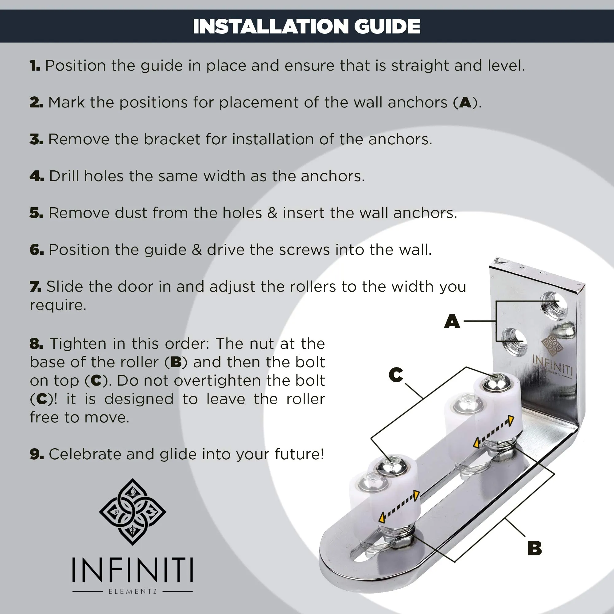 3ml new improved design barn door floor guide smooth butter bearings stay roller sliding adjustable guide flush with floor steel frame black