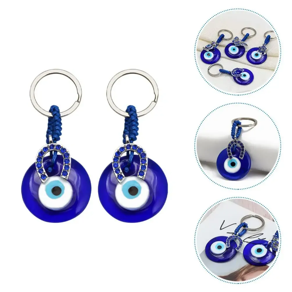 3ml turkish blue evil eye keychain charms good luck glass keychain lucky amulet protection car hanging ornament