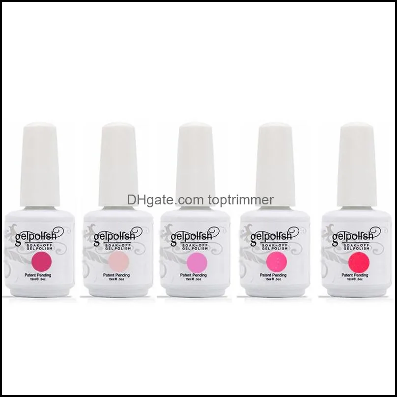 100% Brand New Gel Nail Polish Soak Off Nail Gel 403Colors 15ml 12Pcs lot 15ML for Salon Nail272q