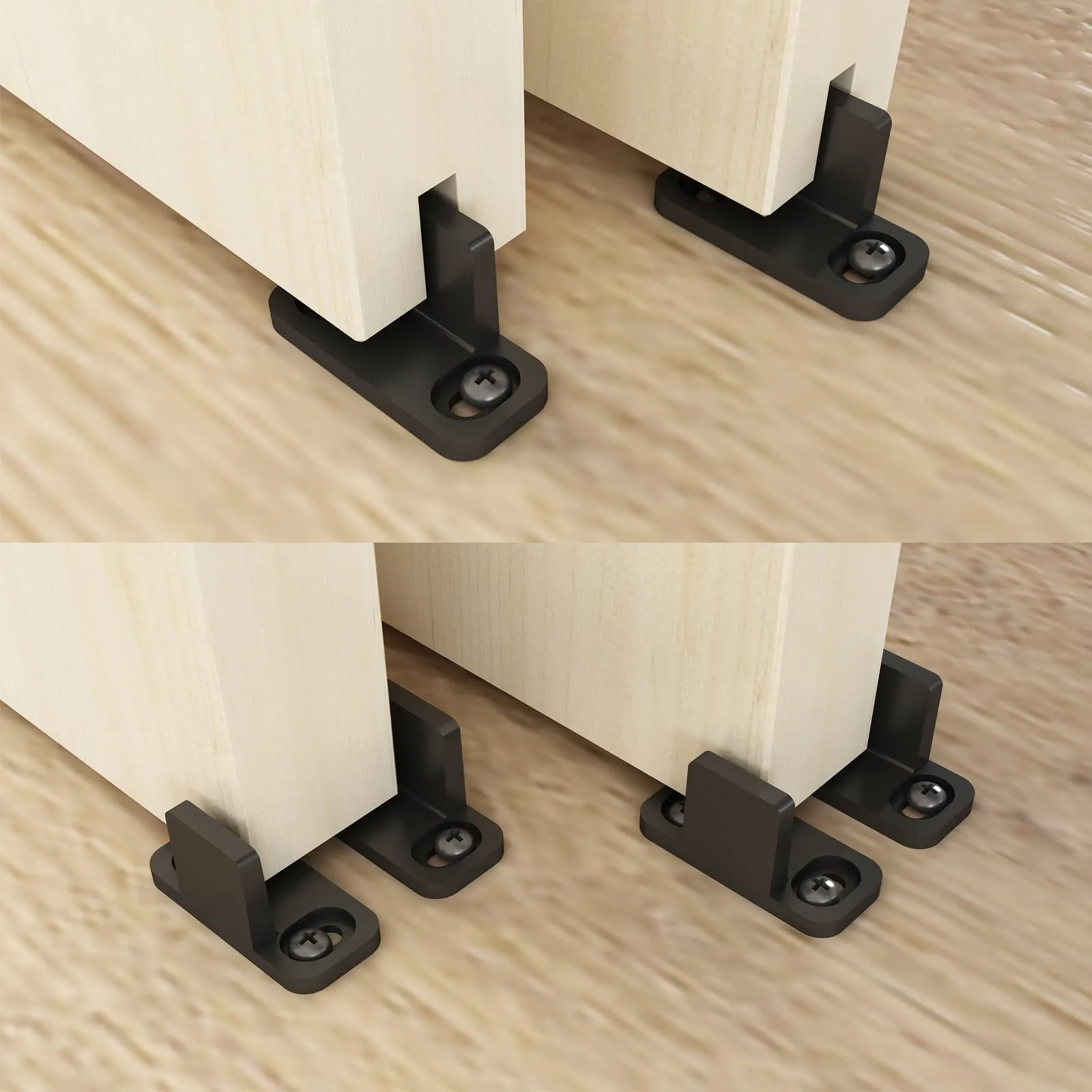 3ml adjustable u shape barn door floor guide wall mounted flexible flush bottom guide sturdy steel material black