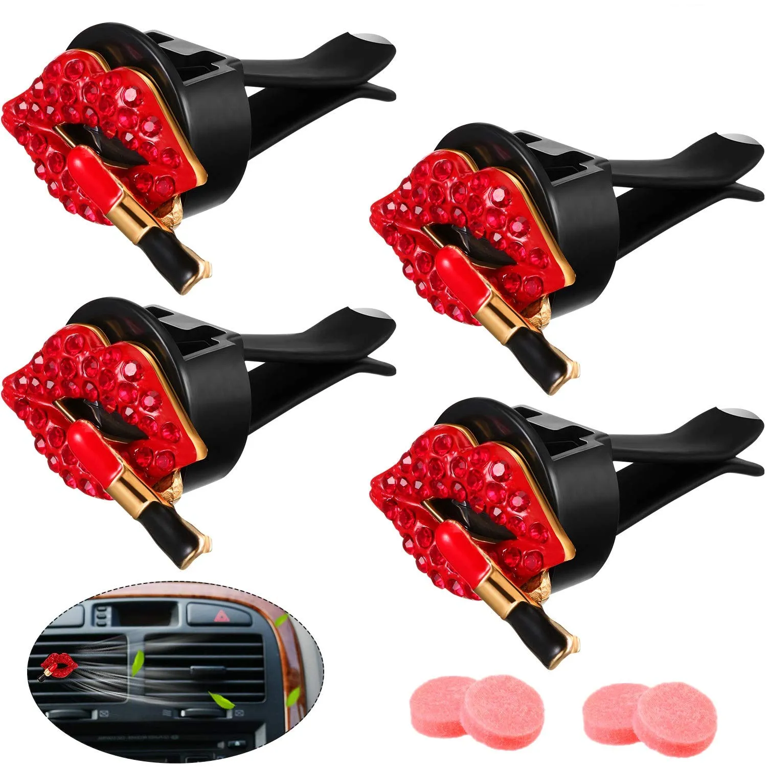 crystal high heel shoe and bag car air vent clip crystal rhinestone car clips rhinestone cute car decor car decoration accessories bling car accessories for car interior decoration