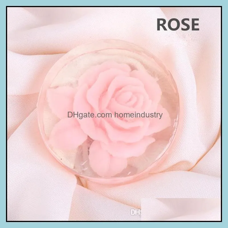 Natural Rose Flowers Essential Oil Handmade Soap Face Care Oil Control Facial Cleaning Soaps Skin care