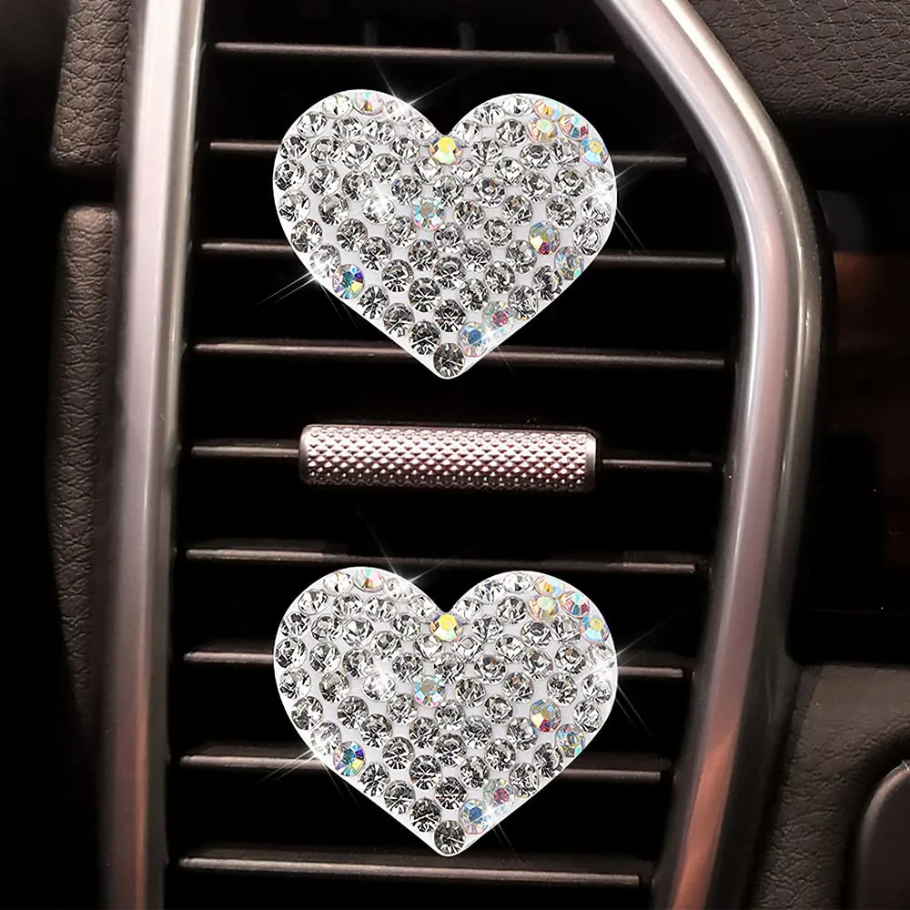 bling bee air vent clips crystal bee car air fresheners vent clips car diffuser vent clip rhinestone bee car decoration car interior decor bling car accessories for women bee heart
