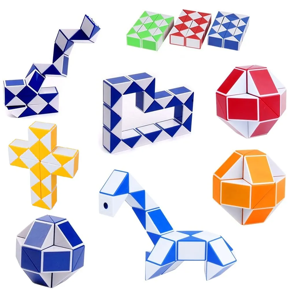 party favors for kids stocking stuffers fidget snake cube twist puzzle bulk toys classroom rewards birthday party supplies pinata goodie bags fillers carnival prizes treasure box random colors