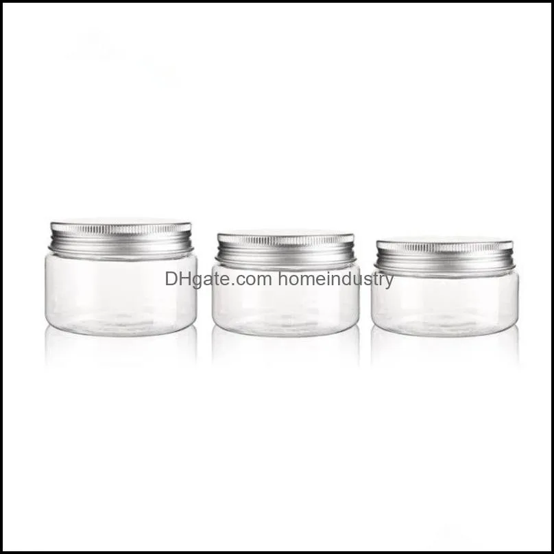 100g 120g 150g Empty Plastic Cosmetic PET cream jar, Cream Bottle with aluminum lids Fast Shipping F1901