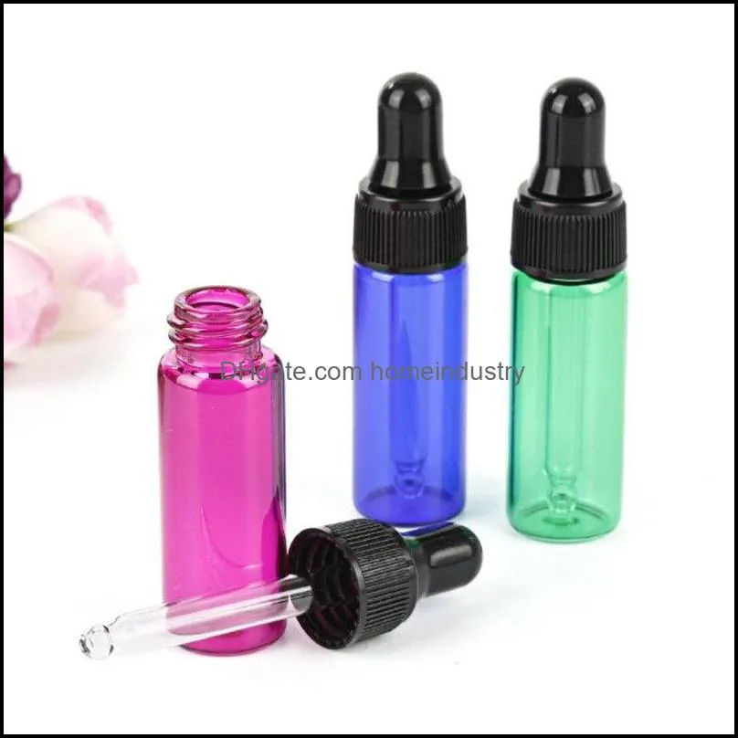 5ml/3ml/2ml/1ml Mini Refillable Empty Makeup Glass Bottle With Eye Dropper  Oil Liquid Storage Container F1840