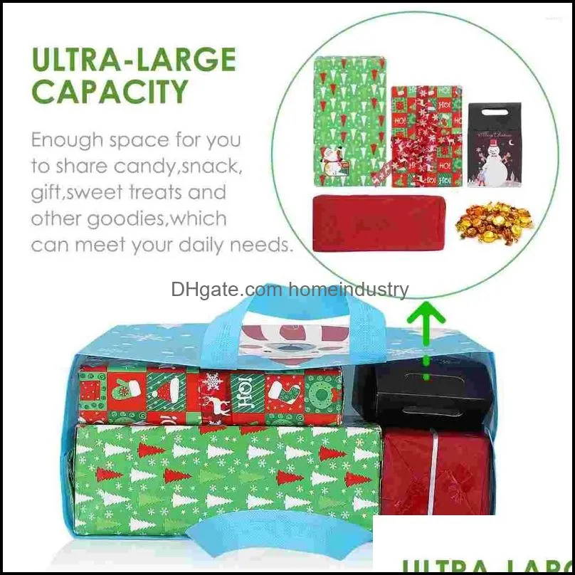 Gift Wrap 12pcs Christmas Bags Candy Bear Snowman Snack Large Bag