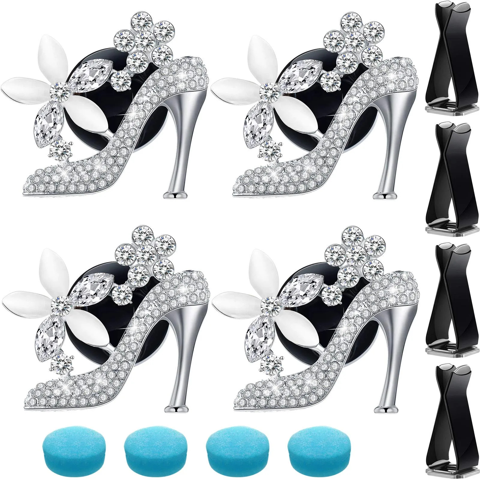 car decor car fresheners for women bling car accessories car air outlet decoration bling car accessories for women car aromatherapy car air vent clip charm car air freshener twopiece high heel bag