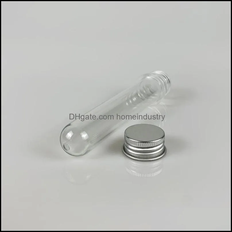 Gift Wrap 20pcs 40ml Clear Plastic Test Tubes PET Cylindrical Containers With Screw Caps For Science Experiments SnacksGift