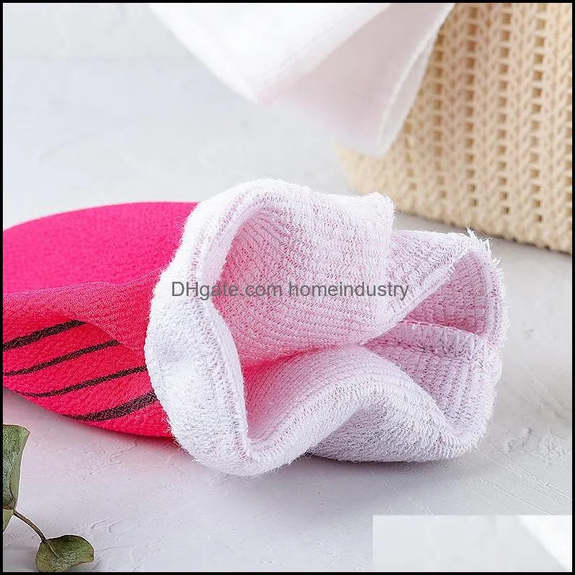 Double-Sided Towel Korean Exfoliating Bath Washcloth Shower Spa Exfoliator Two-Sided Bath Glove Body Cleaning Tool