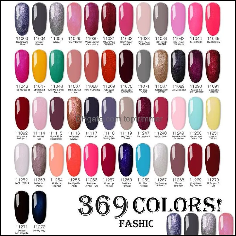 100% Brand New Gel Nail Polish Soak Off Nail Gel 403Colors 15ml 12Pcs lot 15ML for Salon Nail272q