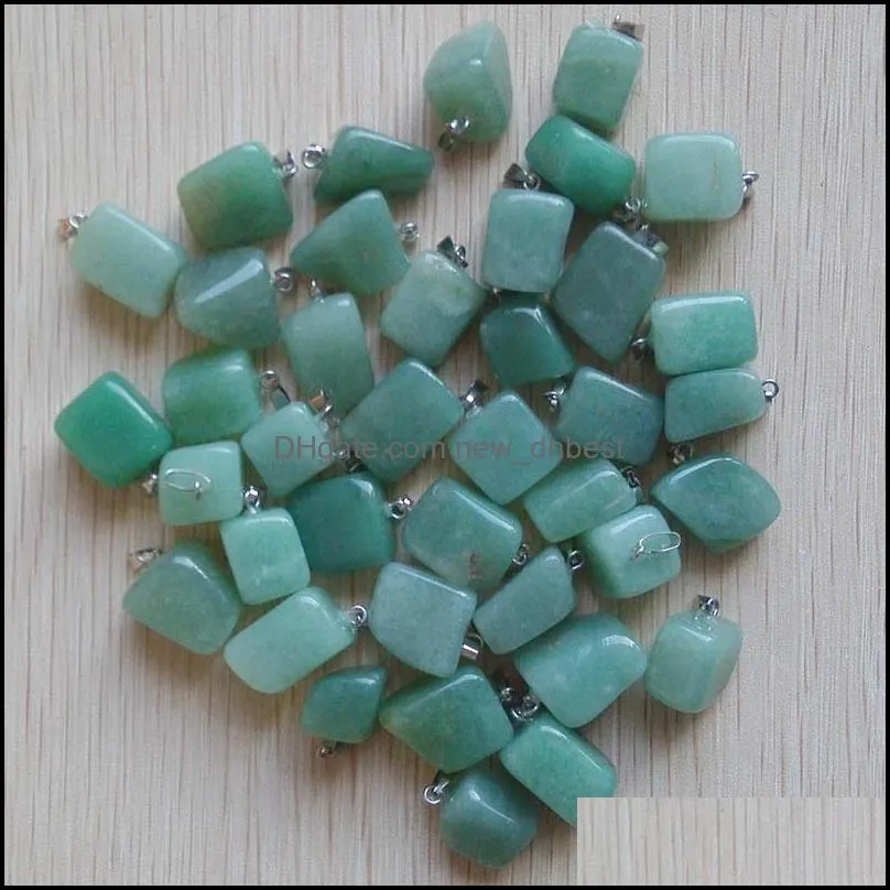 wholesale mixed irregular natural stone charms blue white crystal rose quartz pendants for jewelry making