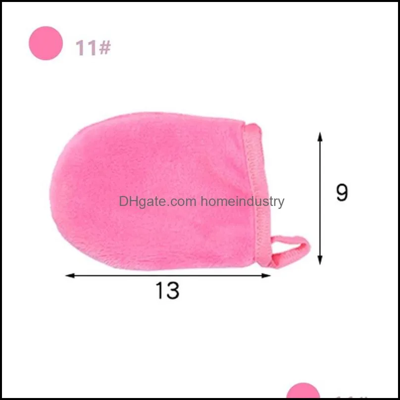 Flannel Hypoallergenic Microfiber Makeup Remover Towel and Facial Cleaning Cloth Glove Breathable Makeup Removers Mitt