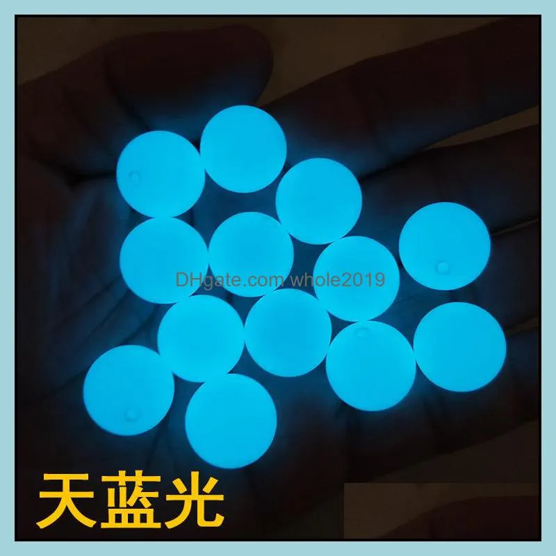 8mm round ball shape luminous stone beads charms fluorescent chakra healing glow in dark for bracelets jewelry accessories