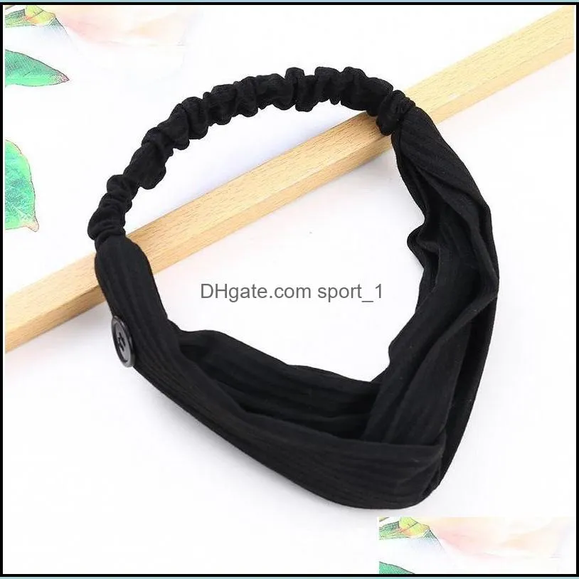 button cloth hairband elastic adjustable stripe sport yoga headband adult kid knitted ear protect respirator hang hairbands 1 8fb g2