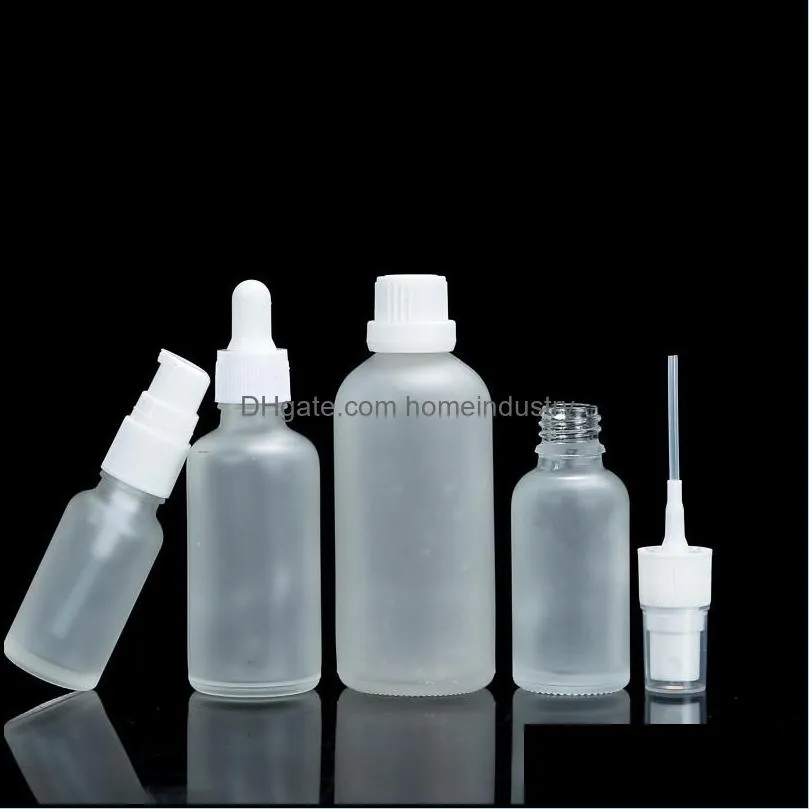 5/10/15ml Frosted  Oil Bottle,Glass Perfume Sampling Vial With Lid Refillbale Contianer F2011