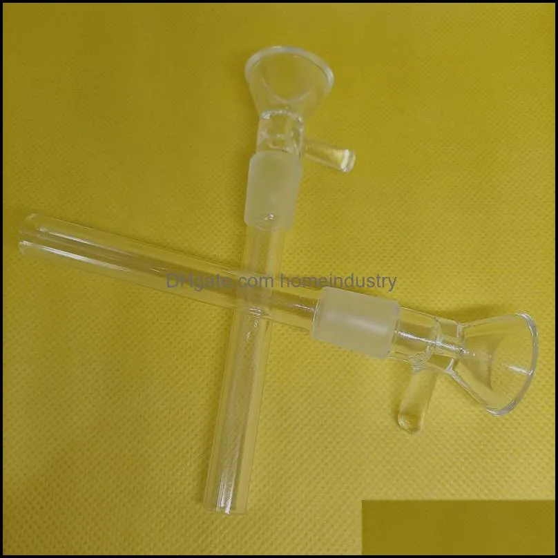 DHL 14mm Male Clear Pyrex Smoking Glass Bowl with 2inch to 4.5inch Downstem Filter Funnel Nails Joint For Bong Water Pipe