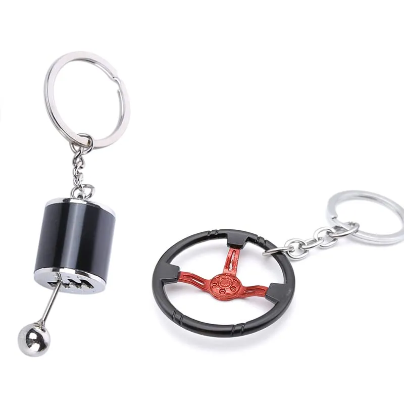 3ml red silver rotor brake keychain automotive part car gift key chain ring