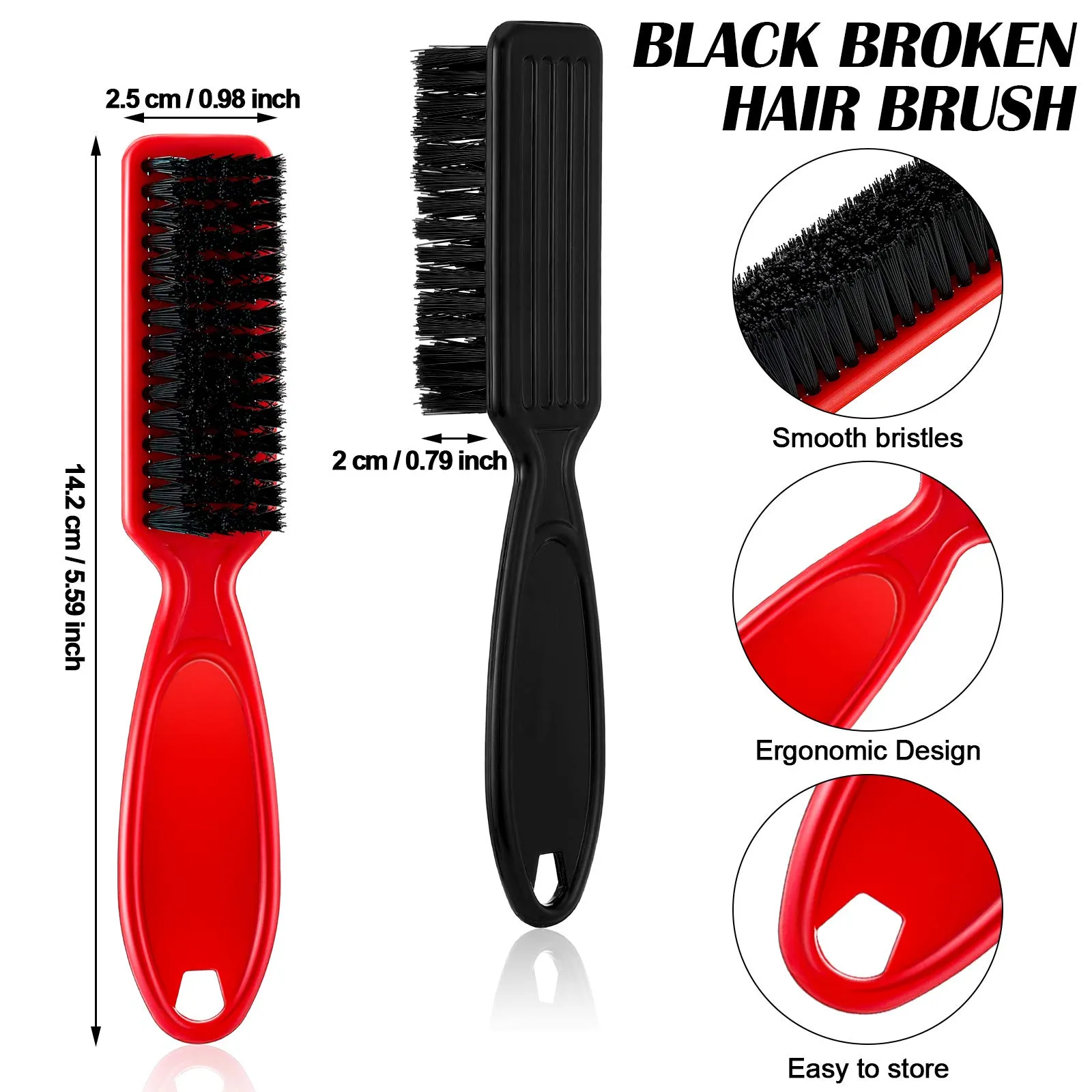 barber blade cleaning brush clipper cleaning nylon brush clipper cleaner brush barber styling brush tool for men black red gold